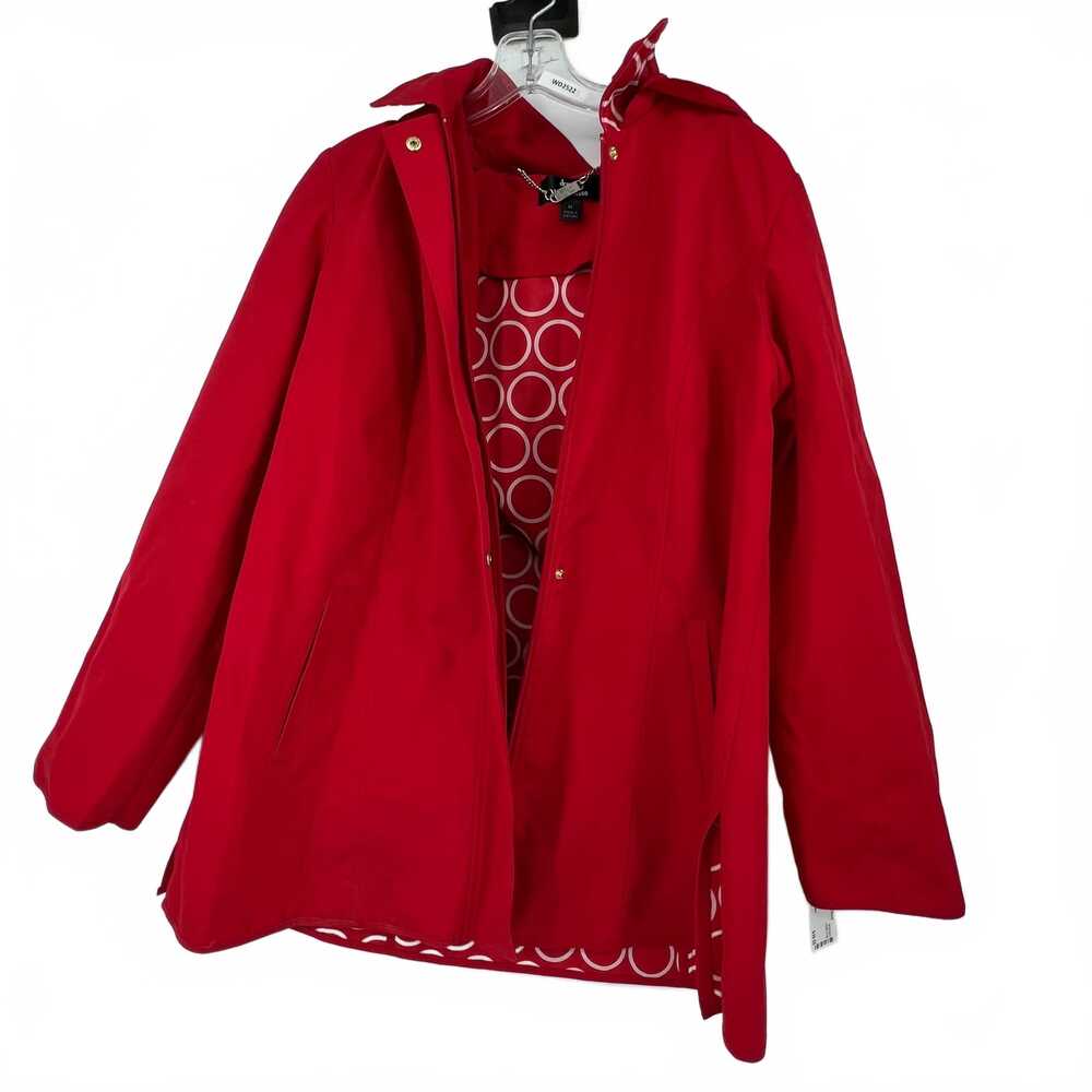 Dennis Basso Red Utility Jacket | Polyester Outer| Women’s M
